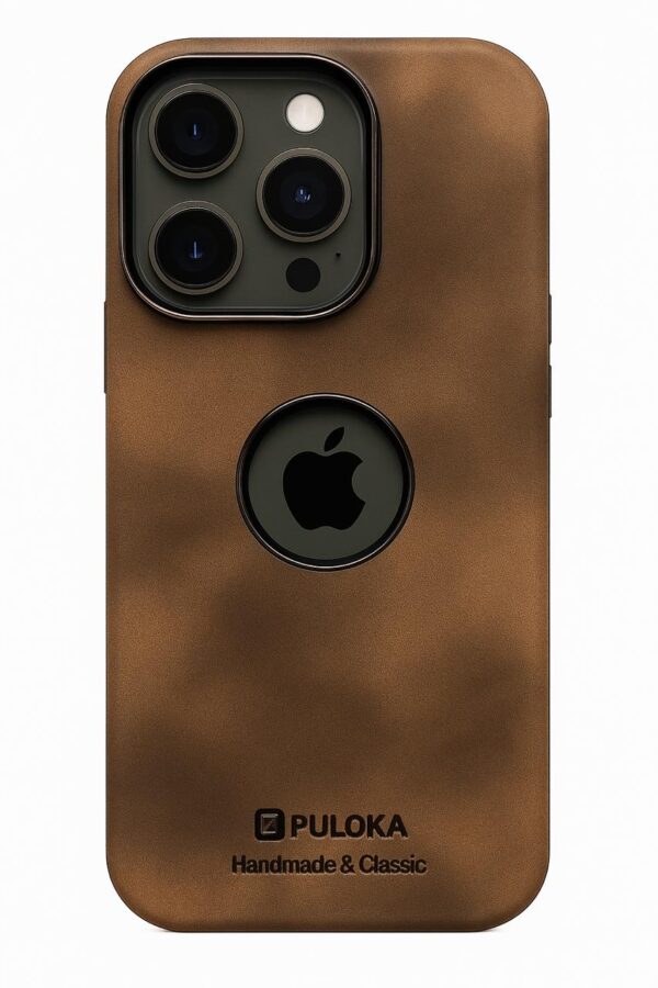 I phone 15 Pro Premium Leather Textured  Back Case