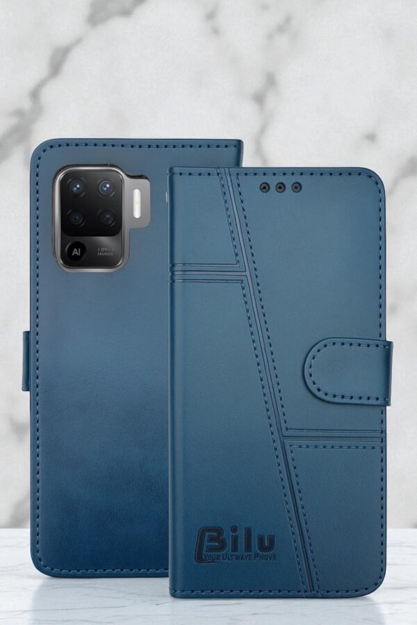 Premium Flip Wallet Case Cover For Oppo F19 Pro