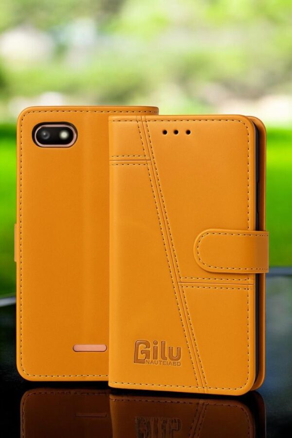 Leather Wallet Case For Redmi 6A